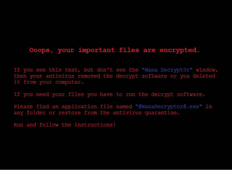 WannaCry background screenshot
